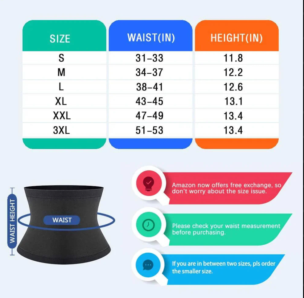 Sauna Waist Trimmer Belt for Men