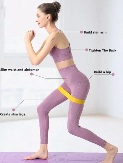 Elastic Resistance Bands Set for Yoga, Pilates, and Strength Training - 5-Pack